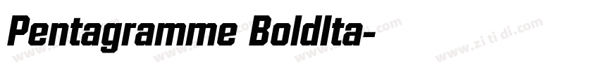 Pentagramme BoldIta字体转换